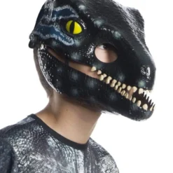 Velociraptor Blue Moveable Jaw Mask, Child -Fancy Dress Store 200096 2 600x800.jpg