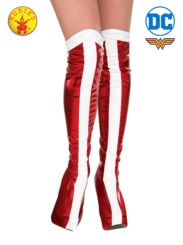 Shoes Wonder Woman Boot Tops, Adult 3 Shoes Wonder Woman Boot Tops, Adult