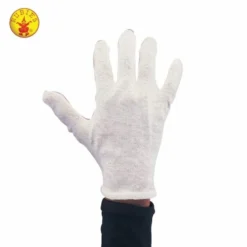 Gloves Mens White Cotton, Adult