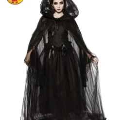 Black Hooded Cape, Adult