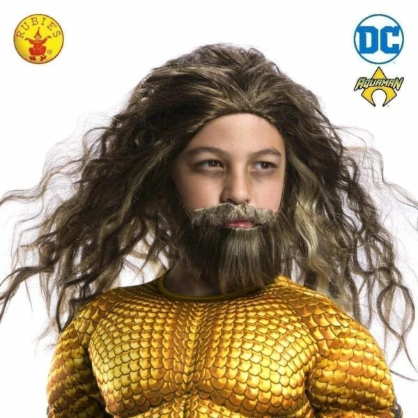 Aquaman Beard & Wig Set, Child 3 Aquaman Beard & Wig Set, Child