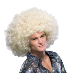 Super Afro Blonde Wig, Adult -Fancy Dress Store 50681 1 600x739 1