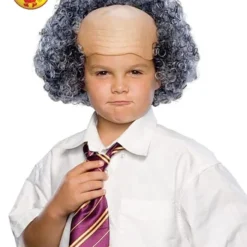 Bald Wig With Grey Curly Sides, Child