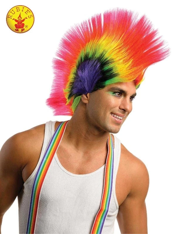 Rave Punk Mohawk Wig, Adult 3 Rave Punk Mohawk Wig, Adult