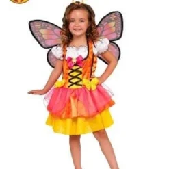 Glittery Orange Butterfly Costume, Child