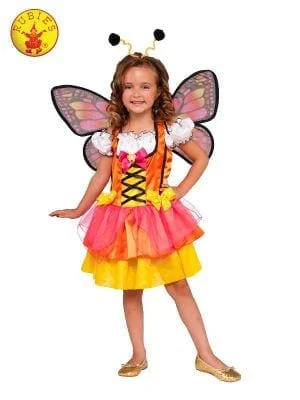 Glittery Orange Butterfly Costume, Child 3 Glittery Orange Butterfly Costume, Child