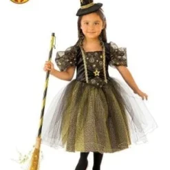 Golden Star Witch Costume, Child