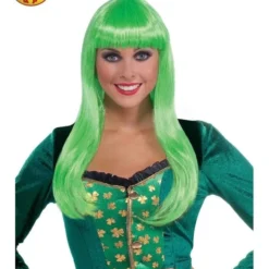Irish Lass Green Wig, Adult