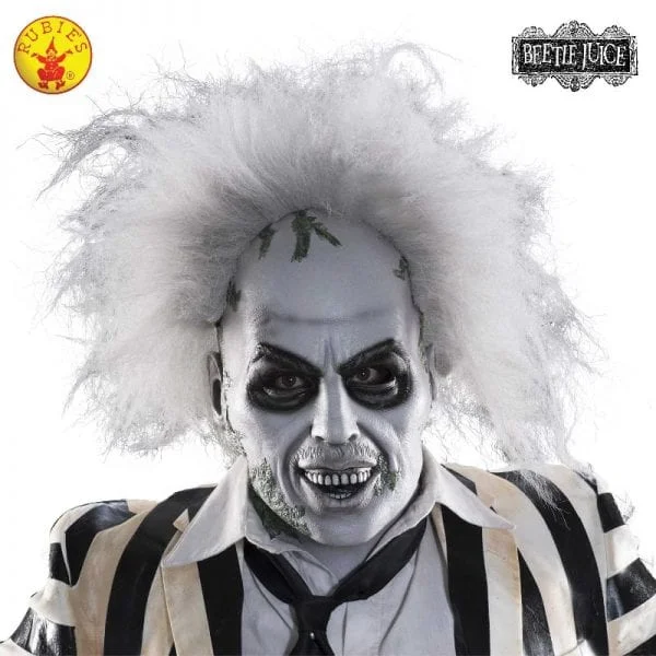 Beetlejuice Overhead Mask With Hair, Adult 3 Beetlejuice Overhead Mask With Hair, Adult