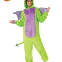 Green Dragon Furry Onesie Costume, Adult