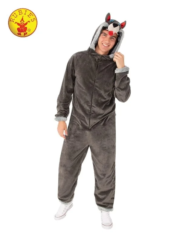 Wolf Hooded Onesie Costume, Adult 3 Wolf Hooded Onesie Costume, Adult