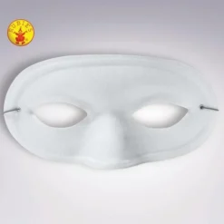 Satin Domino Mask White, Adult