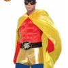 Hero Cape, Yellow, Adult 2 Hero Cape, Yellow, Adult -Fancy Dress Store 76490 F.jpg