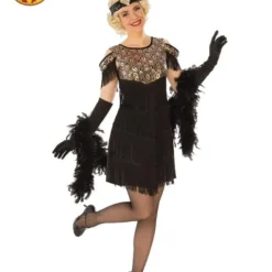 Gold Flapper Costume, Adult