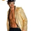 Sequin Jacket Men Gold, Adult -Fancy Dress Store 889992