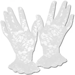 Short Lace Gloves (White)
