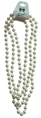 White Pearl Flapper Beads