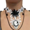 Steampunk Choker (White W/Lace) -Fancy Dress Store CA7121 600x738.jpg
