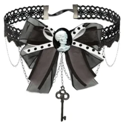 Steampunk Choker (Black W/Lace)