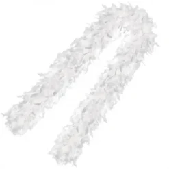 Deluxe Plush Turkey Boa 1.8m (White)