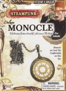Deluxe Steampunk Monocle (Gold & Brass)