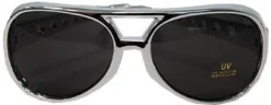 Elvis Glasses Silver Frame