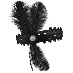 Flapper Headpiece (Deluxe Noir)