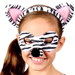 Animal Headband & Mask Set (Zebra)