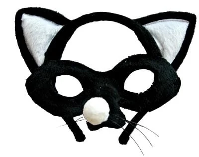 Animal Headband & Mask Set (Cat Blk/Wh) 4 Animal Headband & Mask Set (Cat Blk/Wh) - Image 2