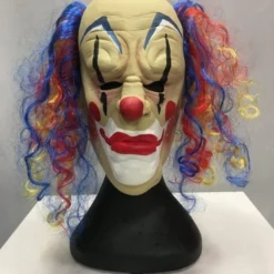 Clown Mask With Rainbow Hair Mask, Adult