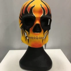 Orange Skull Mask, Adult