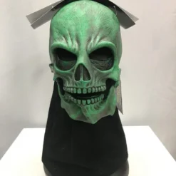 Green UV Glow Skull Mask, Adult
