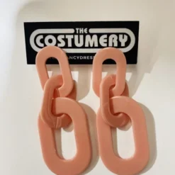Peach Linked Earrings