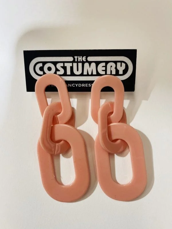 Peach Linked Earrings 3 Peach Linked Earrings