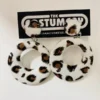 Round White With Animal Print Earrings 1 Round White With Animal Print Earrings -Fancy Dress Store IMG 3238 600x800.jpg