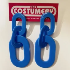 Blue Linked Earrings