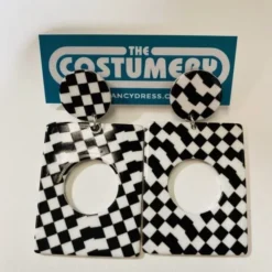 Square Checkered Earrings