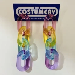 Rainbow Chain Link Earrings