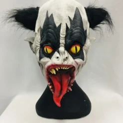 Batty Black Eyed Clown Mask, Adult