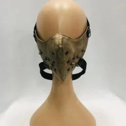 Studded/Eyelet Face Cover (Brown)