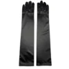 Long Satin Gloves (Black)
