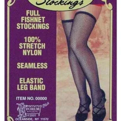 Thigh High Fishnet Pantyhose – Black