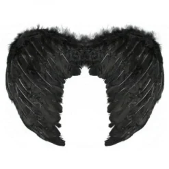 Small Feather Angel Wings (Black)